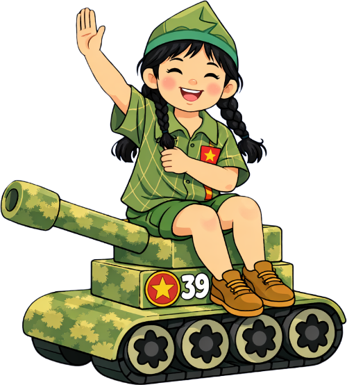 Cô bé, vui vẻ 3
