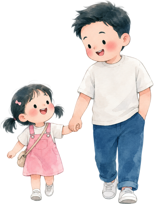 Bố và con, vui vẻ 1