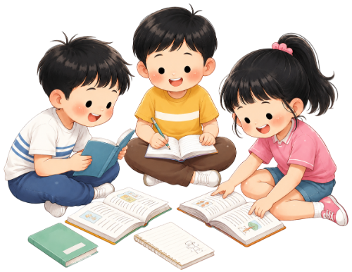 Học sinh, vui vẻ