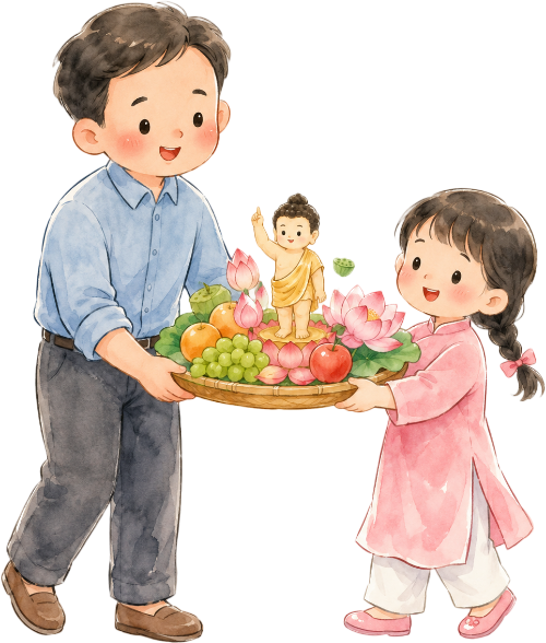 Bố con, bê đồ lễ 5