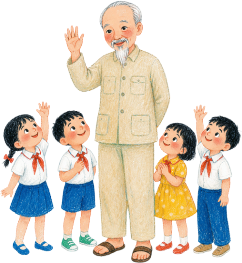 Chủ tịch Hồ Chí Minh, trẻ em, vui vẻ 6