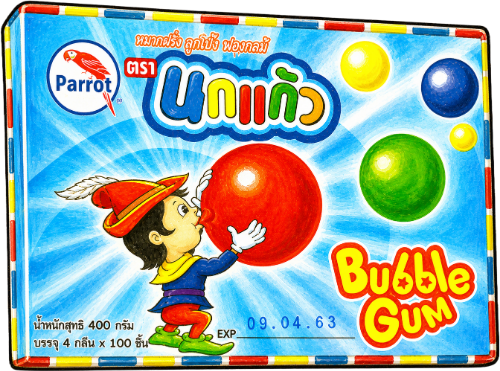 Kẹo cao su con vẹt, ăn vặt 9