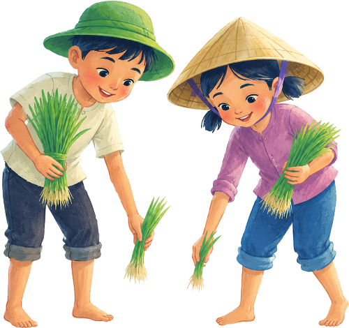 Nông dân, cấy lúa 7