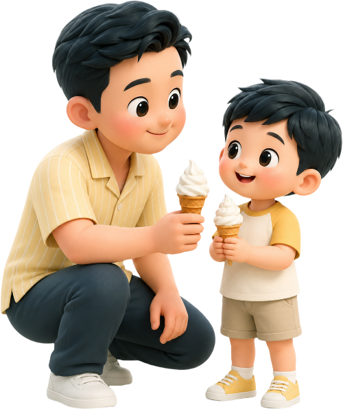 Bố và con, vui vẻ 2