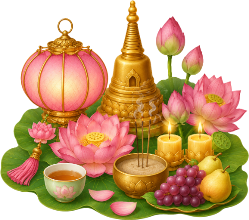 Hoa sen, lồng đèn