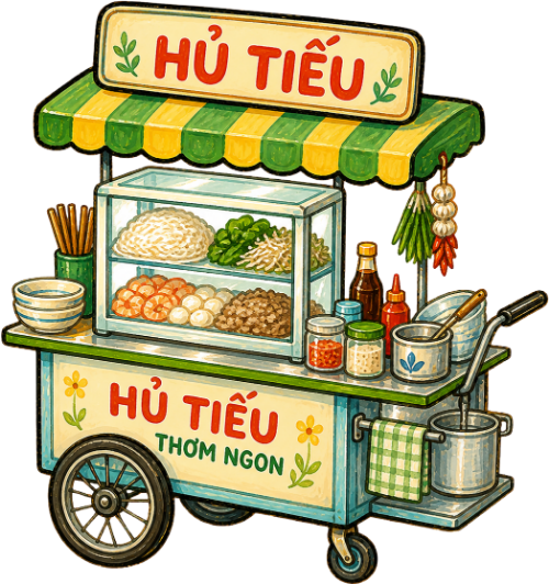 Xe hủ tiếu, xe bán hàng