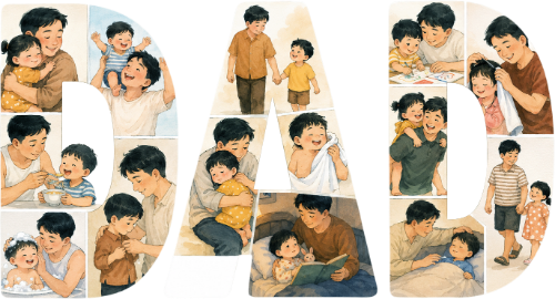 Chữ DAD, bố và con 4