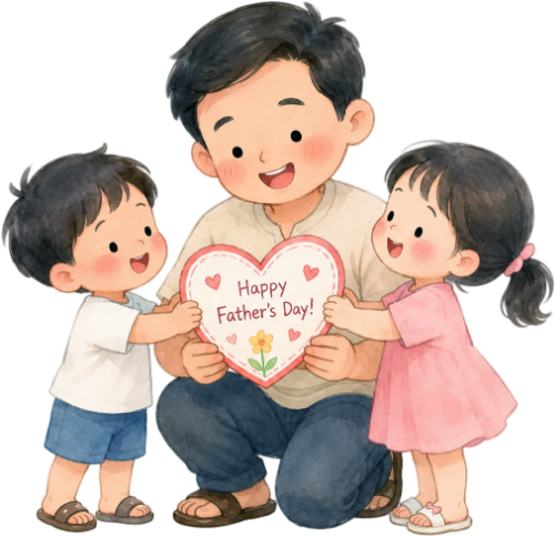 Bố và con, vui vẻ 6