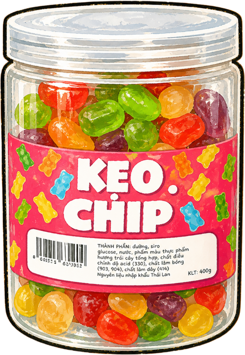 Kẹo chip, ăn vặt 7