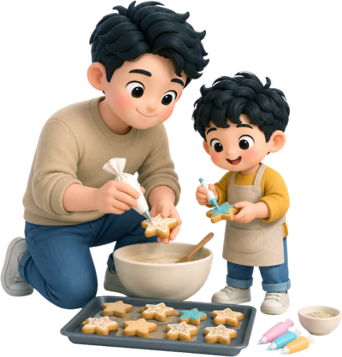 Bố và con, vui vẻ 2