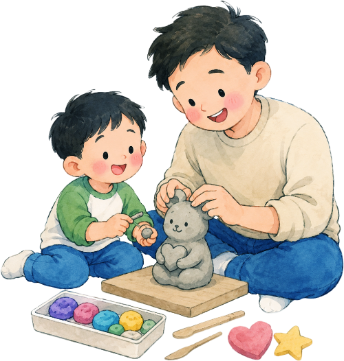 bố và con, vui vẻ 4