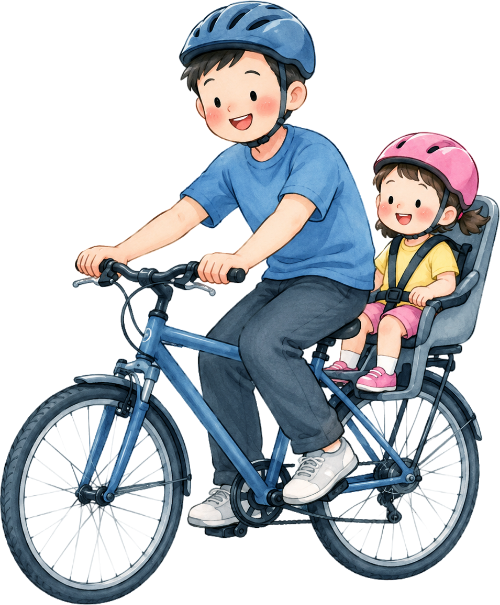 Bố và con, vui vẻ
