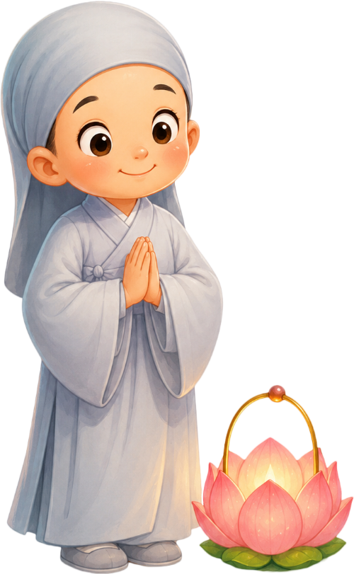 Sư cô, đèn lồng hoa sen