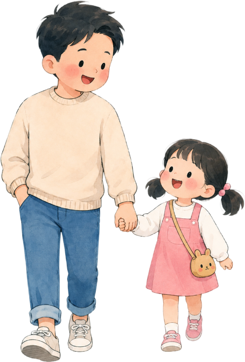 Bố và con, vui vẻ 5