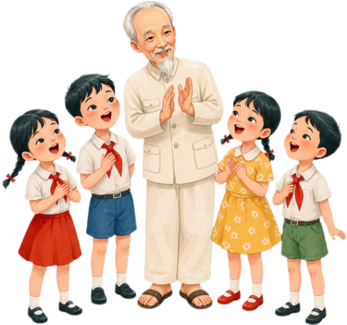 Chủ tịch Hồ Chí Minh, trẻ em, vui vẻ 1