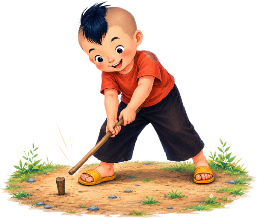 Cậu bé, chơi trò chơi 2