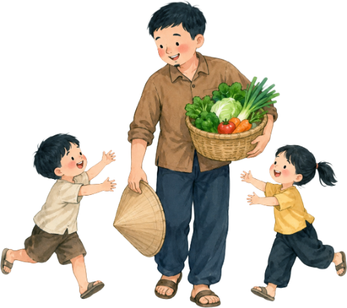 Bố và con, vui vẻ 2