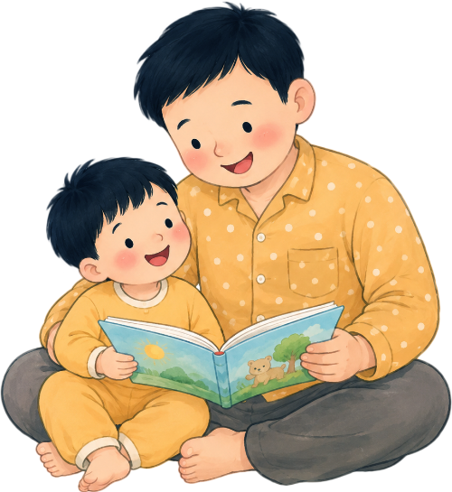Bố và con, vui vẻ 3