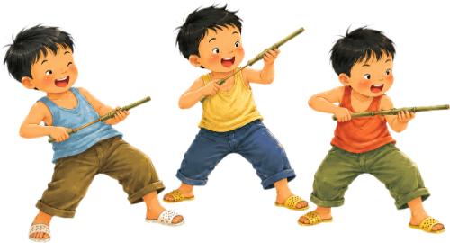 Cậu bé, ống thụt