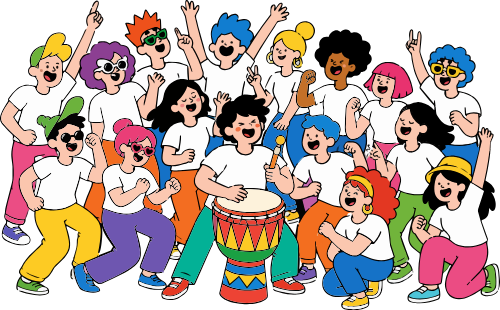 Hội nhóm, vui vẻ, team building