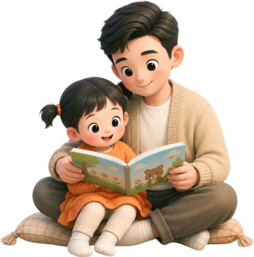 Bố và con, vui vẻ 4