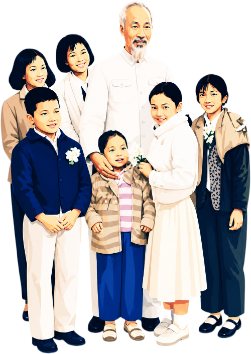 Chủ tịch Hồ Chí Minh, trẻ em, vui vẻ
