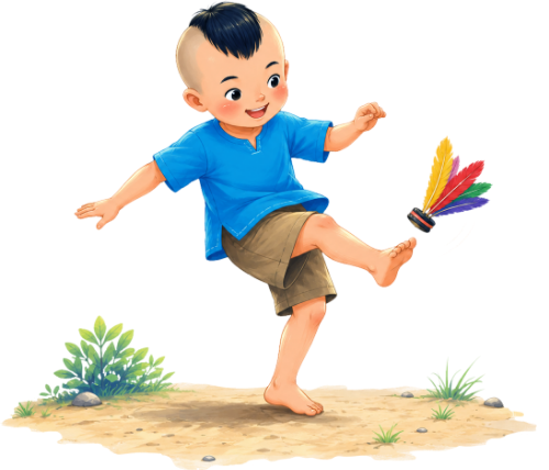 Cậu bé, chơi trò chơi 1