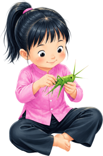 Cô bé, làm dế