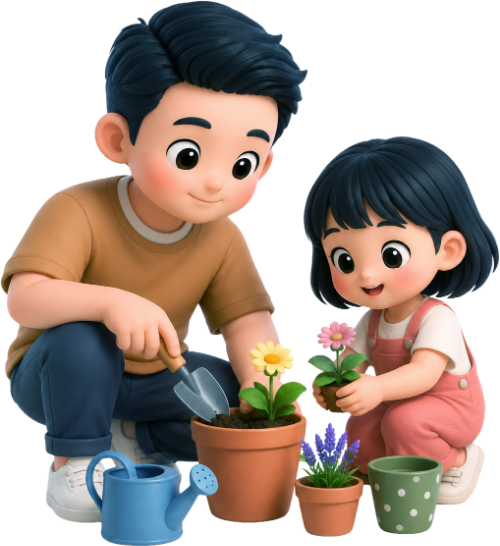Bố và con, vui vẻ 3