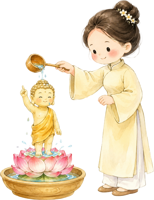 Cô gái, làm lễ