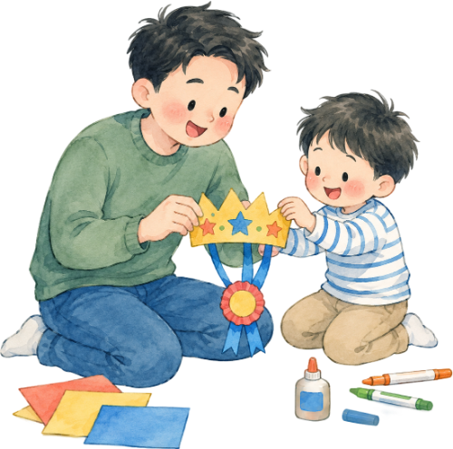 bố và con, vui vẻ 8