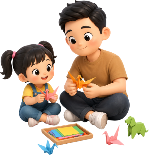 Bố và con, vui vẻ 7