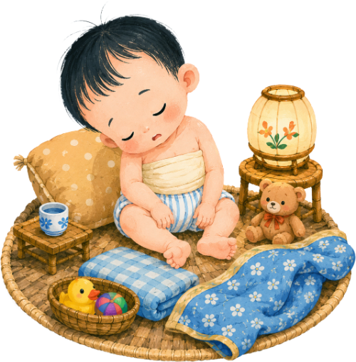 Cô bé, ngủ gật