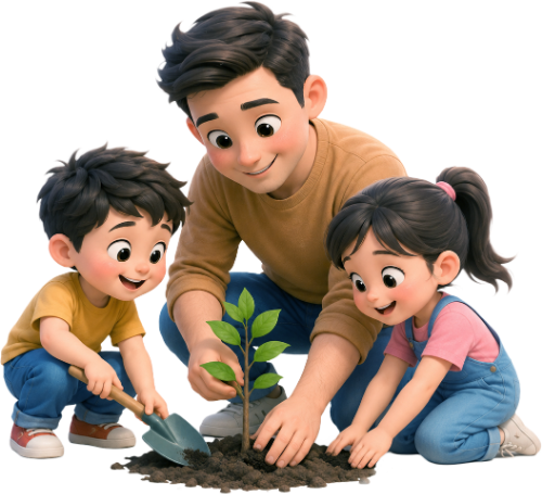 Bố và con, vui vẻ 7