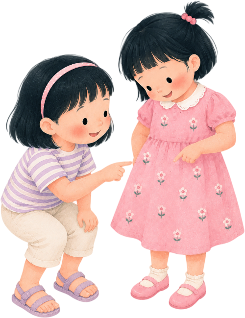 Em bé, đếm hoa