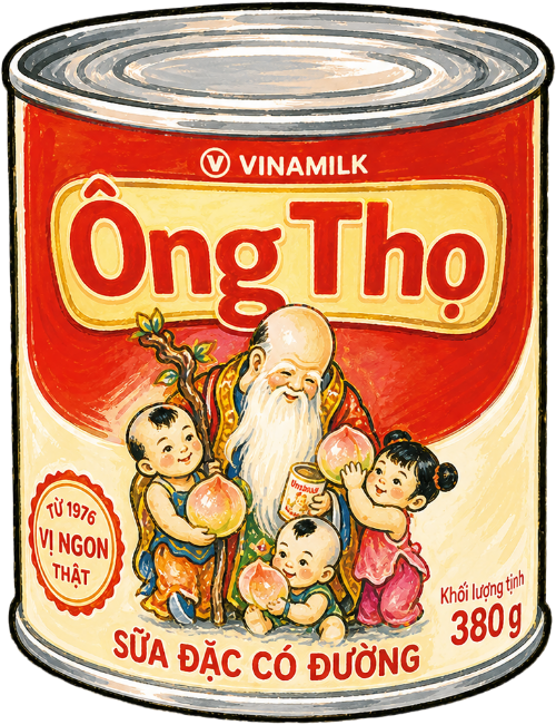 Sữa ông thọ, lon sữa