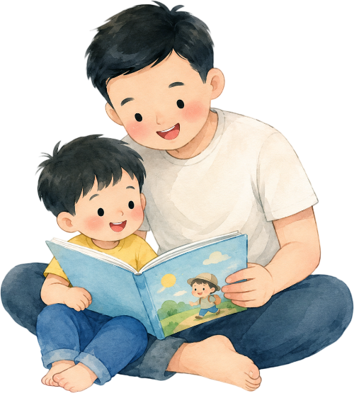Bố và con, vui vẻ 3