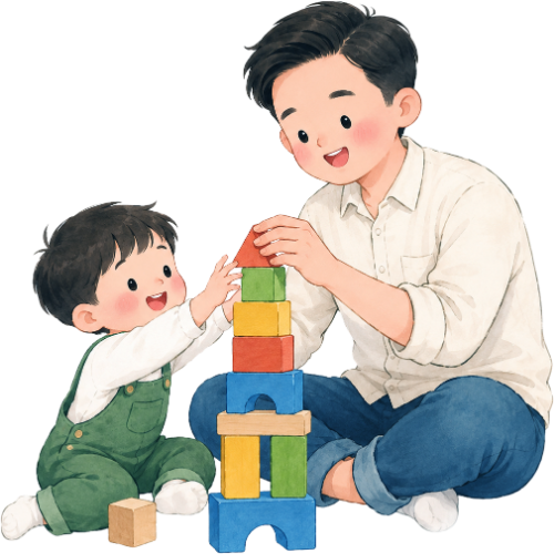 Bố và con, vui vẻ 3
