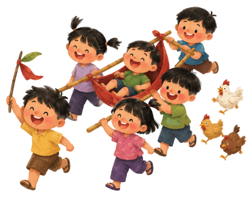 Nhóm trẻ, vui vẻ