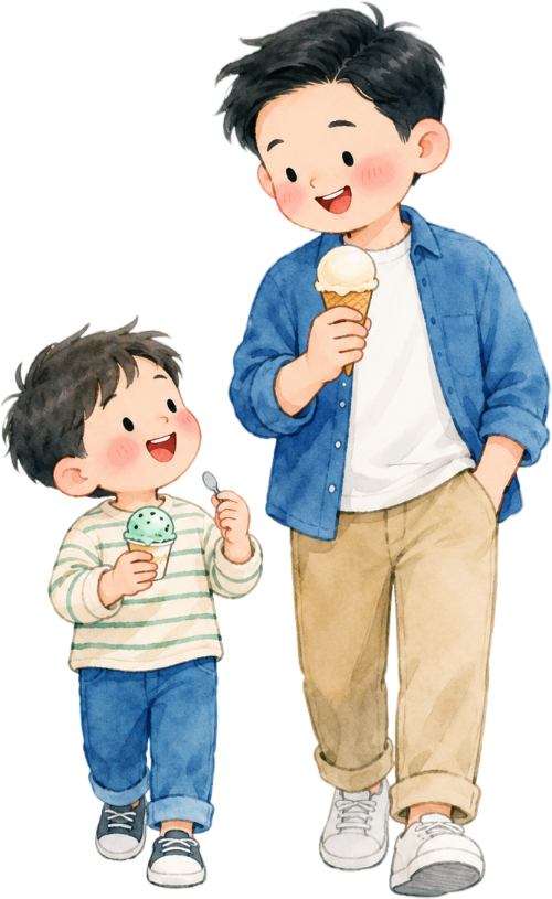 Bố và con, vui vẻ 4