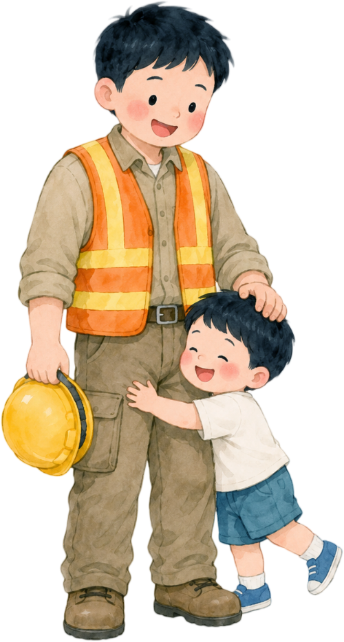 Bố và con, vui vẻ 7