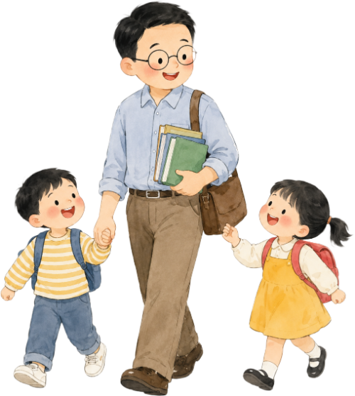 Bố và con, vui vẻ 4
