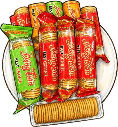 Bánh đồng tiền, ăn vặt