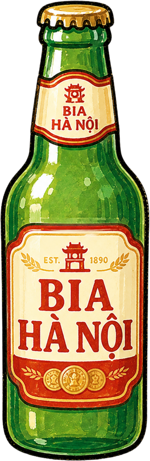 Bia hà nội, chai thủy tinh