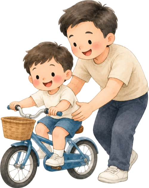 Bố và con, vui vẻ 8