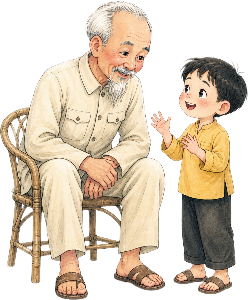 Chủ tịch Hồ Chí Minh, trẻ em, vui vẻ 4