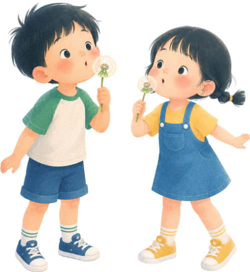 Trẻ em, thổi bồ công anh