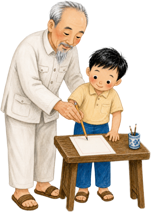 Chủ tịch Hồ Chí Minh, trẻ em, vui vẻ 1