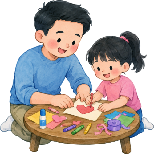 bố và con, vui vẻ 1