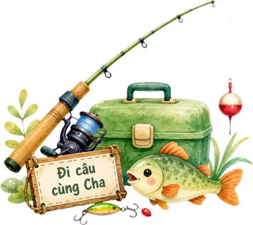 Quà tặng bố, câu cá